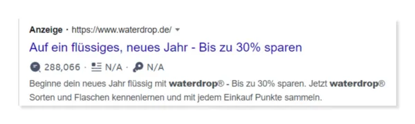 Meta Beschreibung von Waterdrop