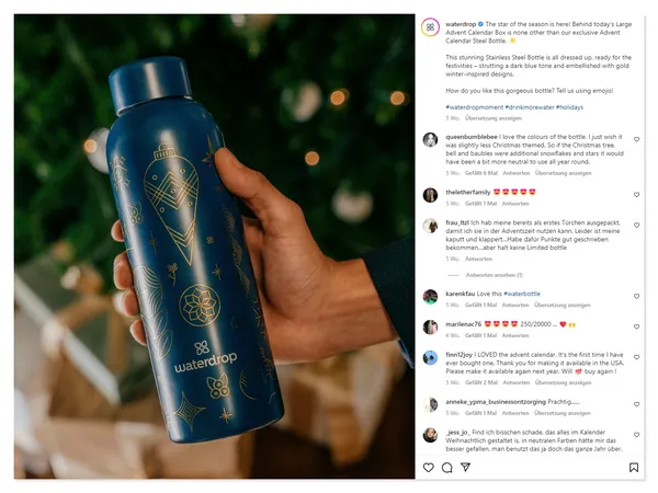 Instagram Post von Waterdrop