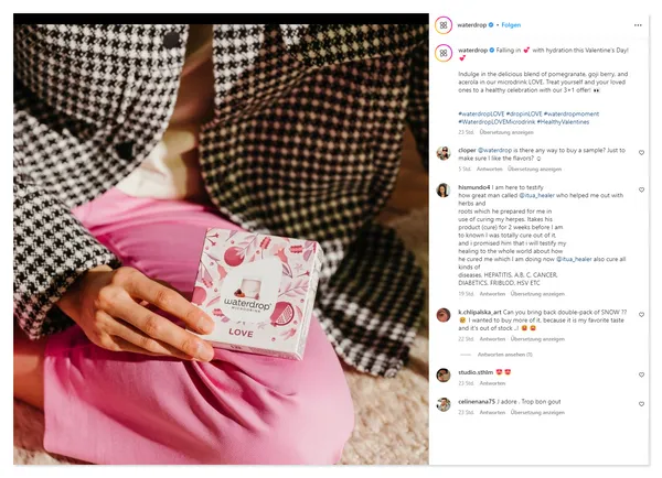 Instagram Post von Waterdrop