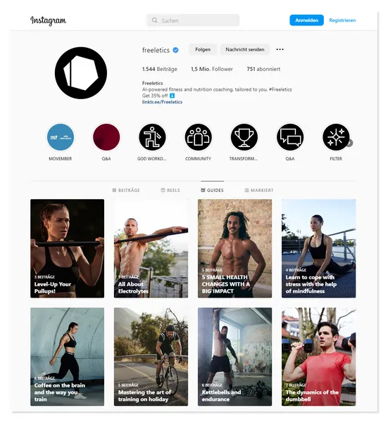 Instagram Feed von freeletics