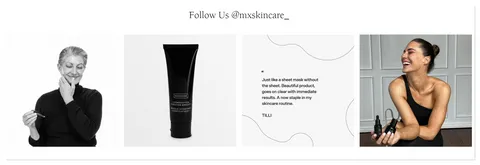 Instagram Feed auf Shopify von MX Skincare