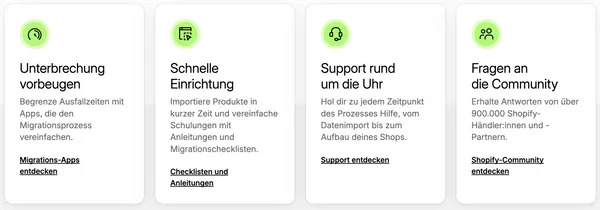 screenshot serviceleistungen shopify migration