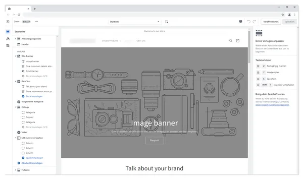 Shopify Theme Drag and Drop Editor