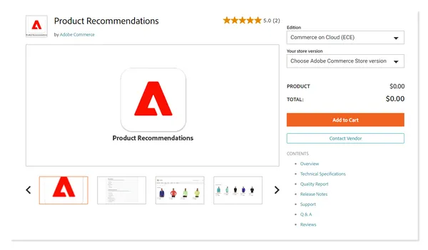 Magento Marketplace Product Recommendations