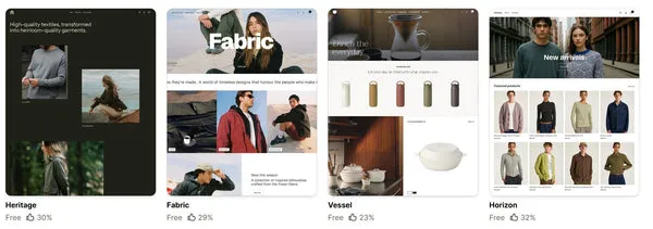 shopify screenshot themes