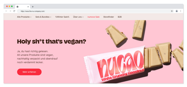 Startseite der the nu-company