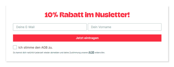 Anmeldung zum Newsletter von nucao