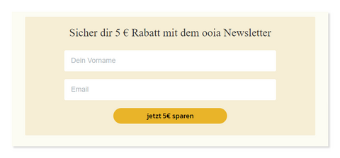 ooia Newsletter Anmeldung