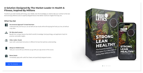 Landingpage von Freeletics