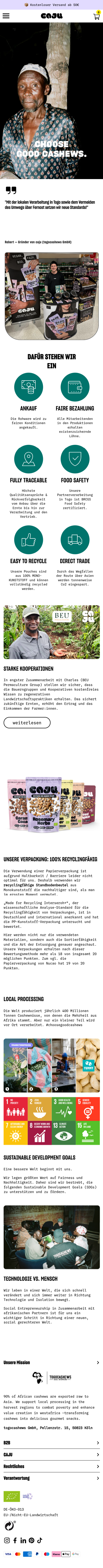 caju Produktübersicht